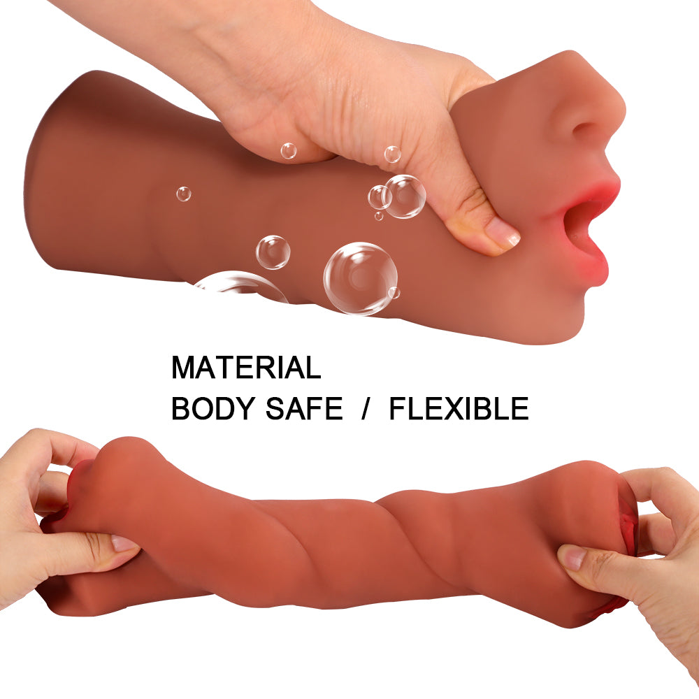 Kingmansion Oral Vaginal Male Masturbator for Man TPE Realistic Sex Toy Doll