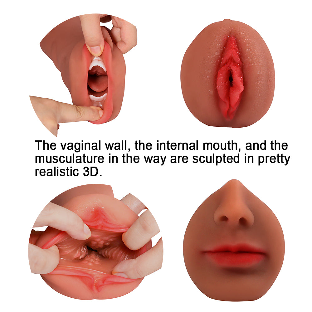 Kingmansion Oral Vaginal Male Masturbator for Man TPE Realistic Sex Toy Doll