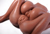 KingMansion Lifelike Tight Pussy Dual Vagina and Ass Anal Male Masturbation Masturbator Adult Sex Toy - Tan