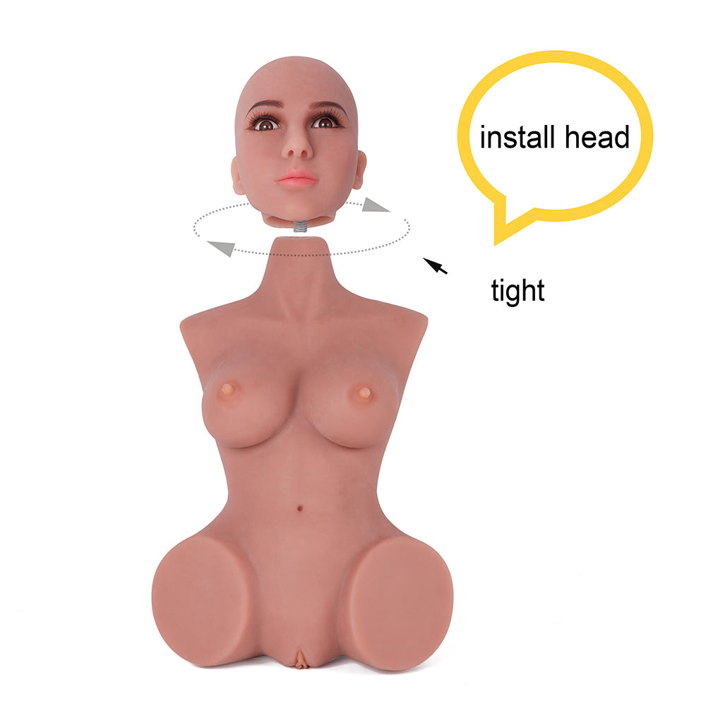 Kingmansion Sex Doll Male Masturbator Lifelike Female Half Torso with Vagina and Anal for Men Sex Pleasure