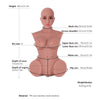 Kingmansion Sex Doll Male Masturbator Lifelike Female Half Torso with Vagina and Anal for Men Sex Pleasure