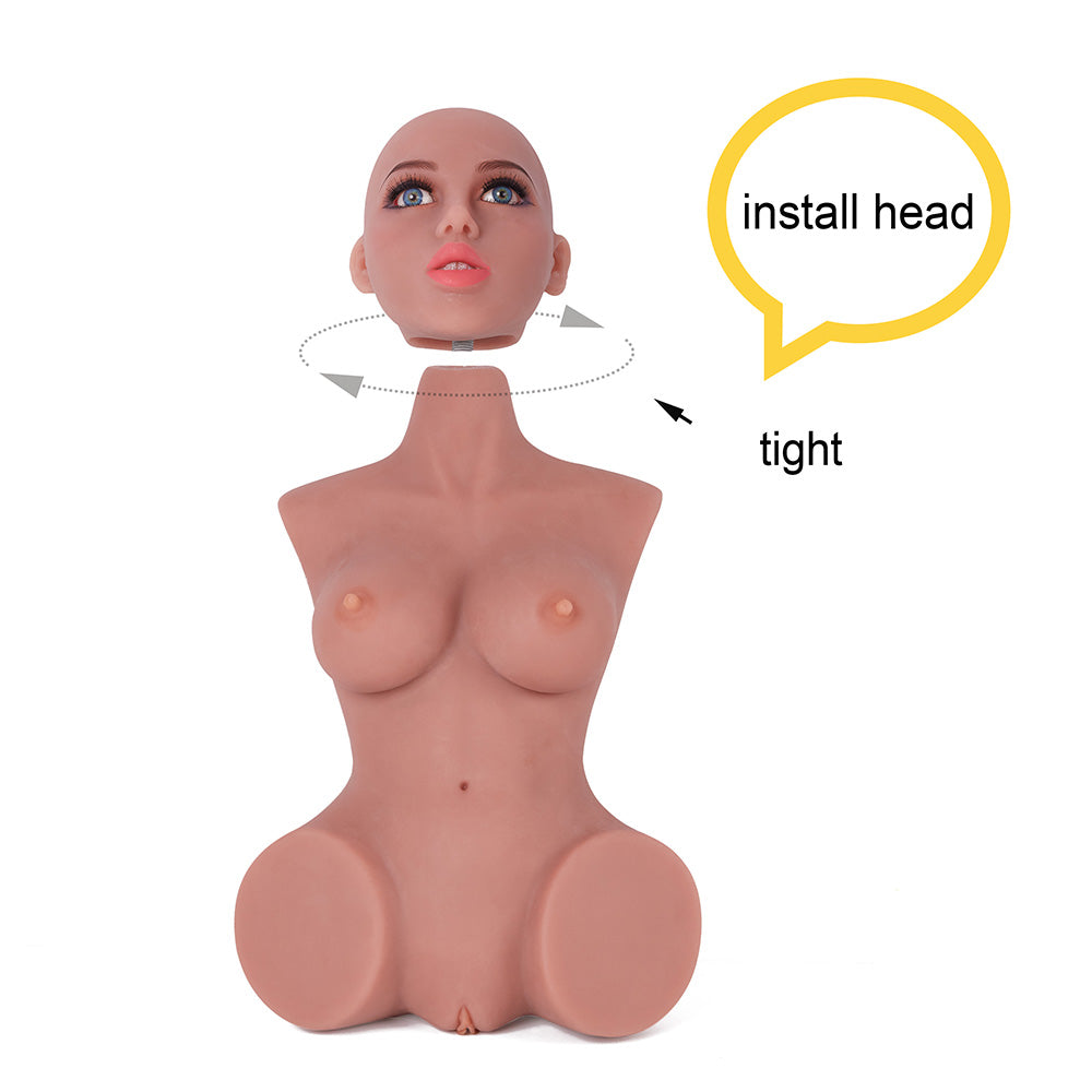 Kingmansion Sex Doll Male Masturbator Lifelike Female Half Torso with Vagina and Anal for Men Sex Pleasure