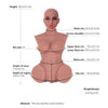 Kingmansion Sex Doll Male Masturbator Lifelike Female Half Torso with Vagina and Anal for Men Sex Pleasure