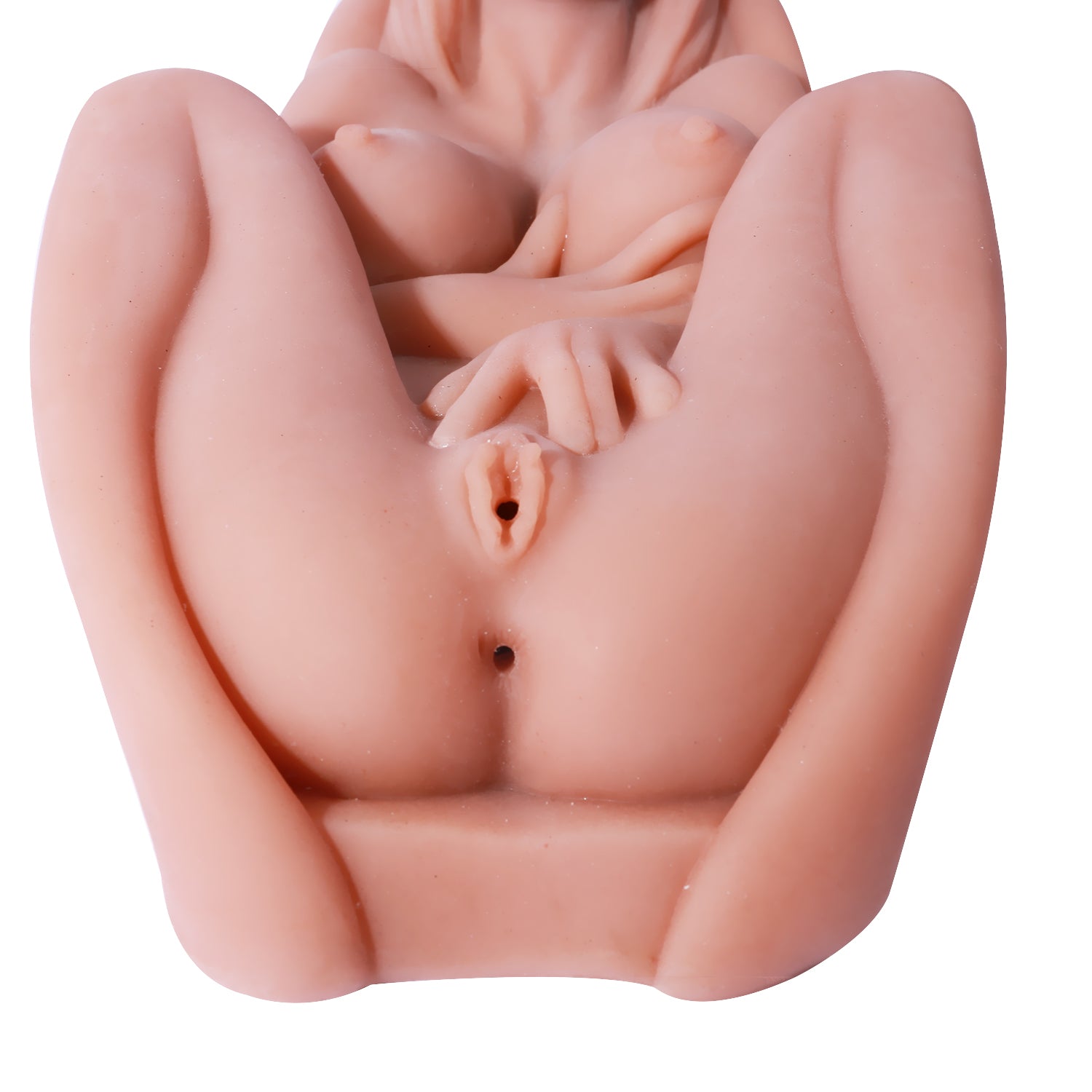 Kingmansion Life Size Love Doll Sex Doll with Head Male Masturbator Torso Breasts Ass Vagina TPE Solid Gel Dolls For Men (Tan)