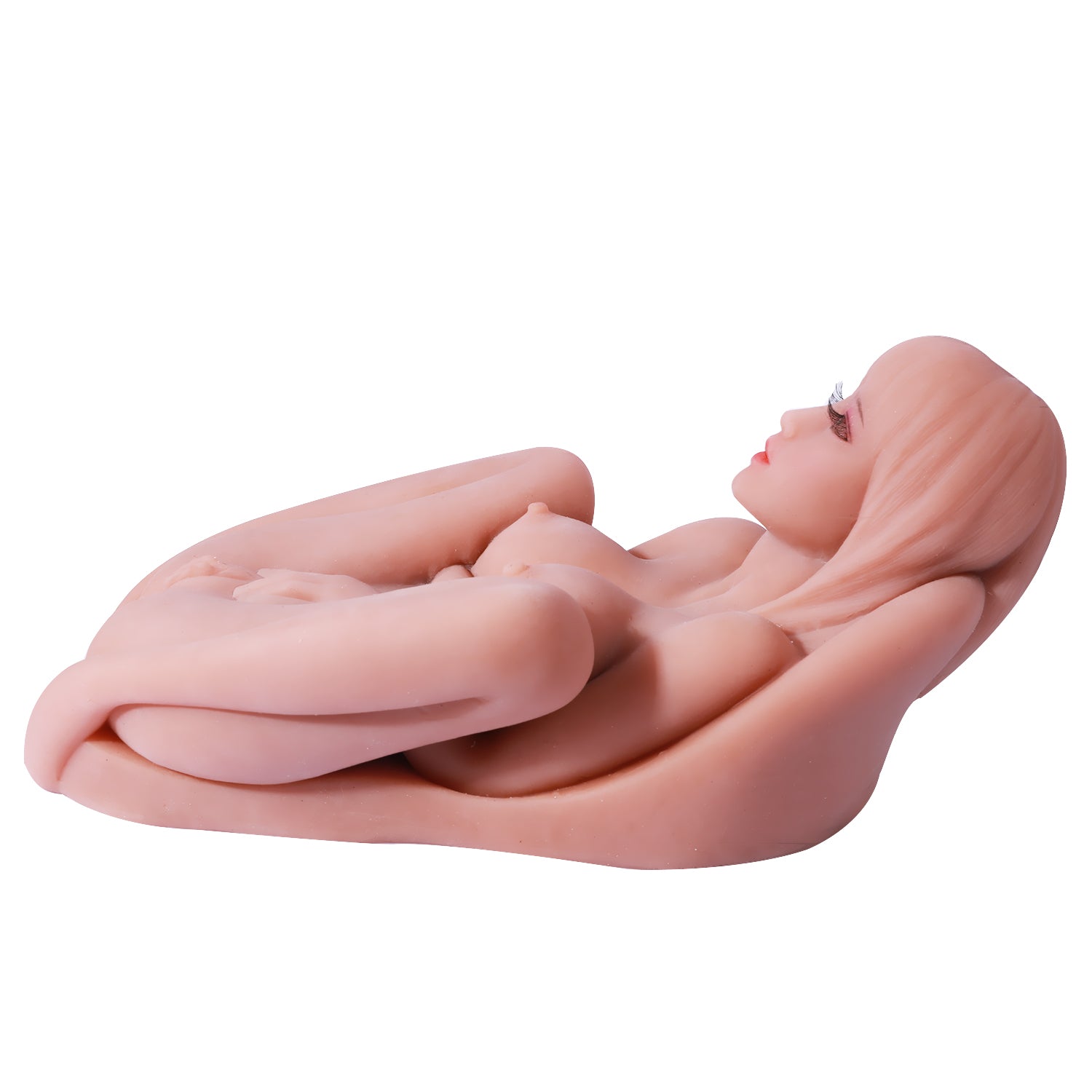 Kingmansion Life Size Love Doll Sex Doll with Head Male Masturbator Torso Breasts Ass Vagina TPE Solid Gel Dolls For Men (Tan)