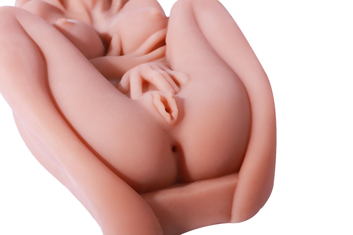 Kingmansion Life Size Love Doll Sex Doll with Head Male Masturbator Torso Breasts Ass Vagina TPE Solid Gel Dolls For Men (Tan)