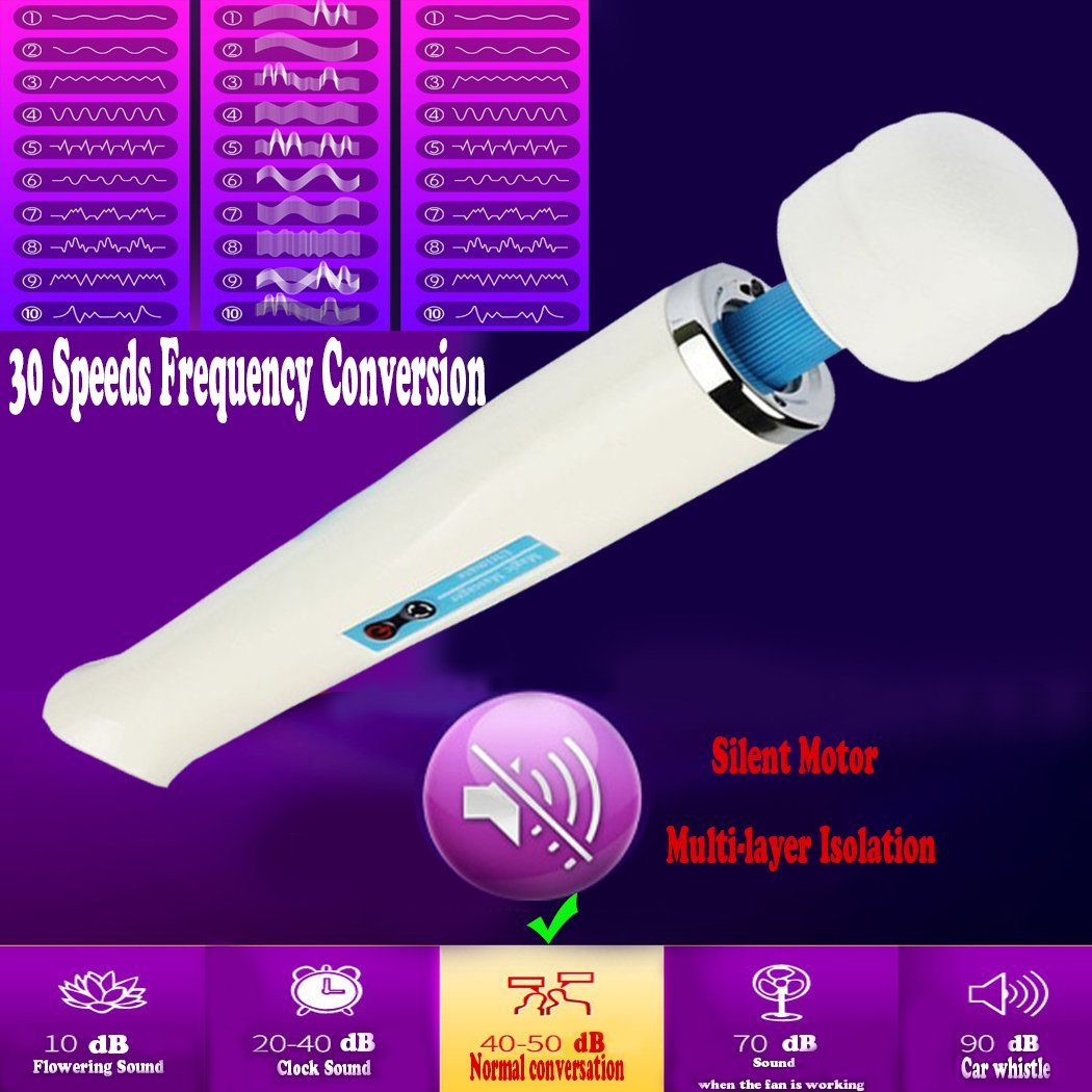 Kingmansion Cordless Personal Vibrator Massager with Powerful Magic Vibrations Rechargeable Handheld Back Massager Wand Massage for Deep Muscles Pain Relief
