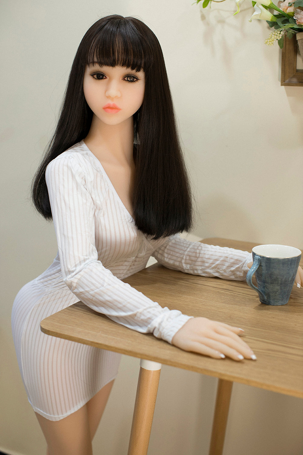 Kingmansion Janie 145cm A Cup Real Life Asian Sex Doll Sex Toy